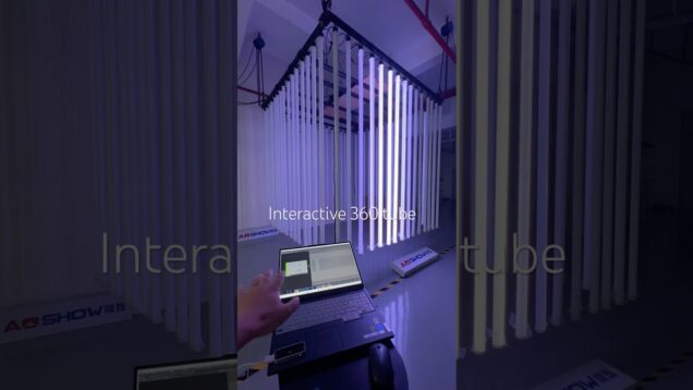 Touchdesigner + Leapmotion Human hand real-time interactive 360 pixel tube 2M 288leds/48pixels ip66