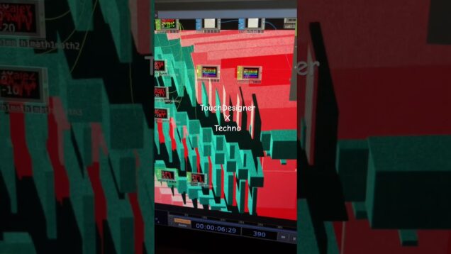 TouchDesigner x Techno #techno #vdj #touchdesigner#nocode##visualart#edm#テクノ