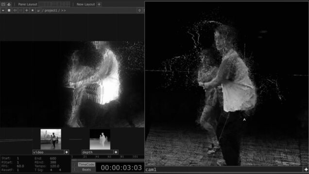 Video into 3d Point Cloud using depth-anything in TouchDesigner