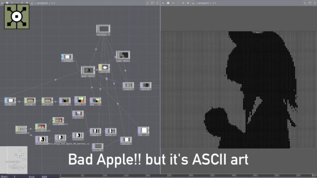 Bad Apple but it's ASCII art in Touchdesigner