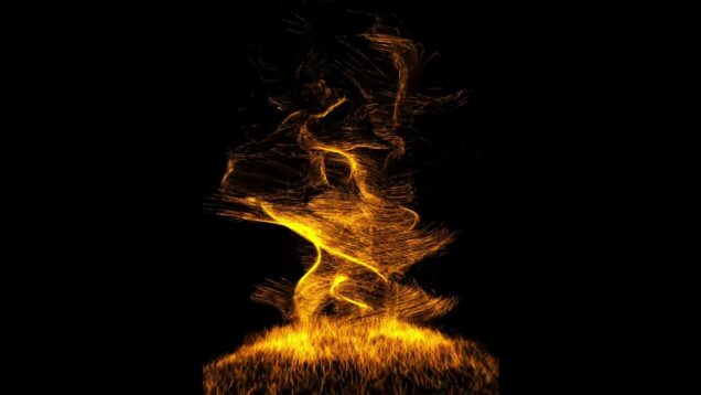 Dancing fire tornado Using TouchDesigner POPs and GLSL