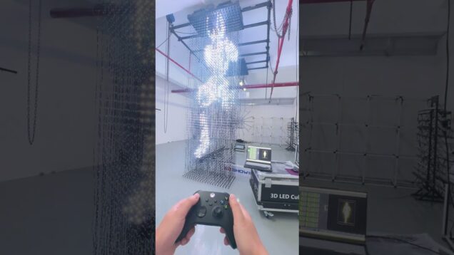 Game Controller play our 3D Volumetric LED Display in Touchdesigner #TouchDesigner #Xbox