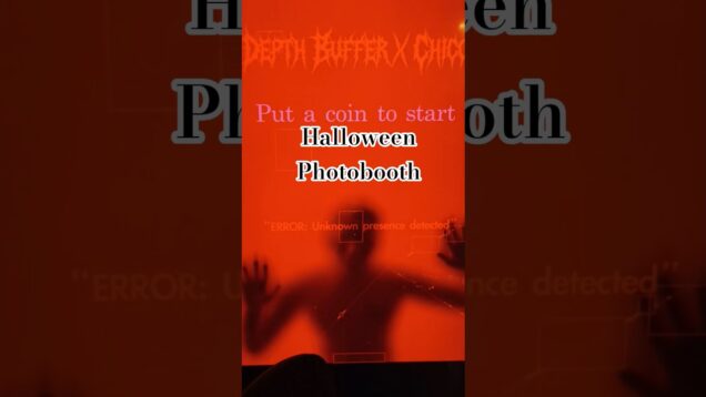 Halloween Photo booth installation made with #touchdesigner #photobooth