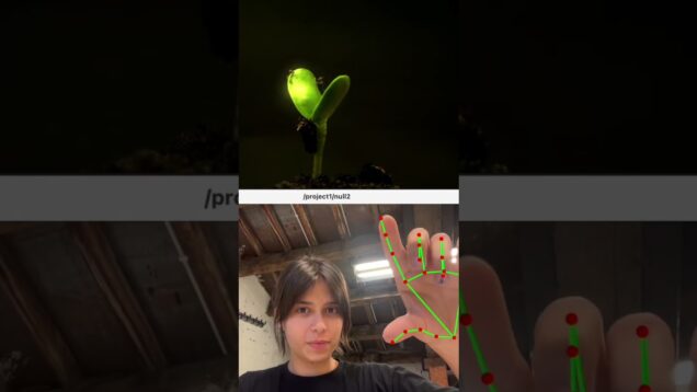 plant growth controlled with my fingers!!!  #touchdesigner #interactive #learningisfun