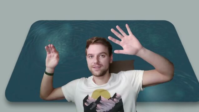 #touchdesigner fluid sim + mediapipe handtracking particles