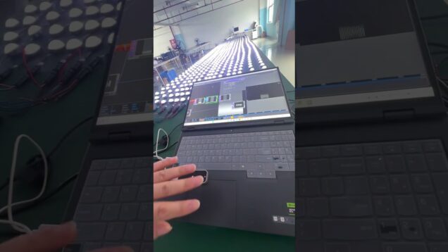 Touchdesigner + Leapmotion Real-time interactive dmx512 led pixel dot