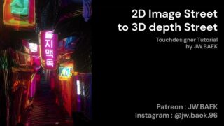 Touchdesigner Tutorial : How to make 2D Image Street to 3D depth Street