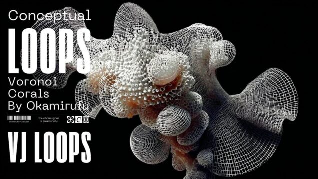Voronoi Corals – 4k VJ Loops for Immersive Installations | TouchDesigner, Resolume Mad Mapper – AI