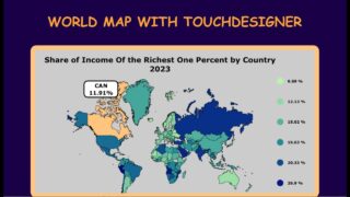 World Map with Touchdesigner Tutorial – Part 1: Countries and colot (Top1% Share income)