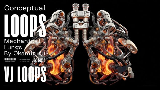 Mechanical Lungs – 4k VJ Loops for Immersive Installations | TouchDesigner, Resolume Mad Mapper – AI