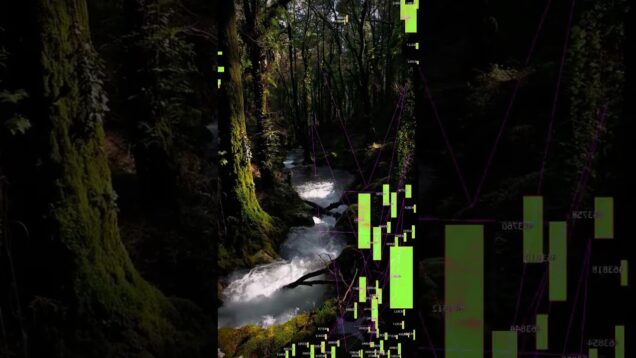 Cybernature: Reality Glitch in the Woods | TouchDesigner Visuals #shorts #psytrance