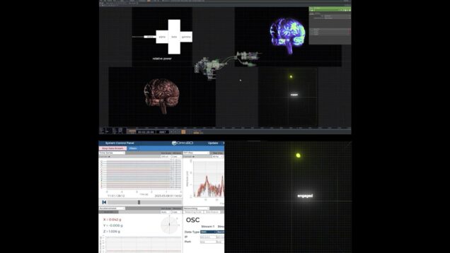 The EEG experiment continues | #touchdesigner #eeg #creativecoding #experiment #3d