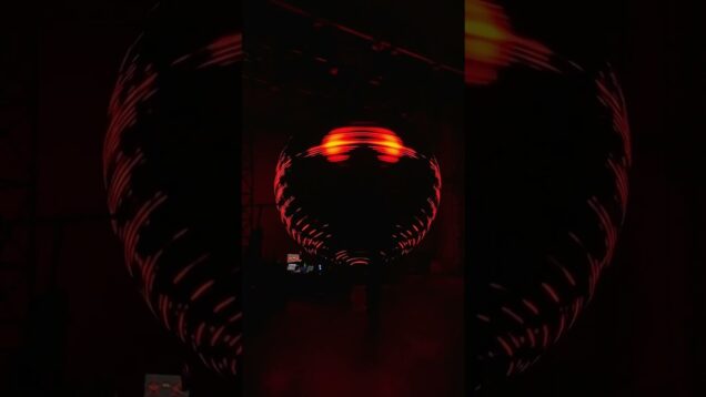 waking up the sphere 🧿sound @alexandervasilenk0 visuals made with @touchdesigner #installation
