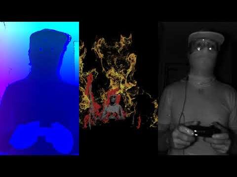 Infrared Kinect2 Audio-reactive DNB in TouchDesigner