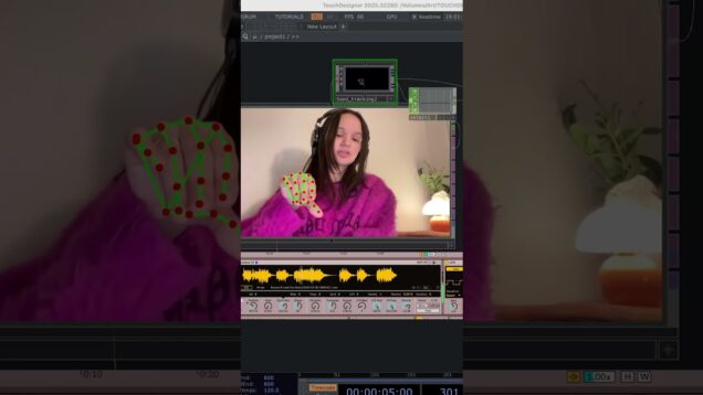 programming my vocal chops based on hand placement #producer #touchdesigner #electronica