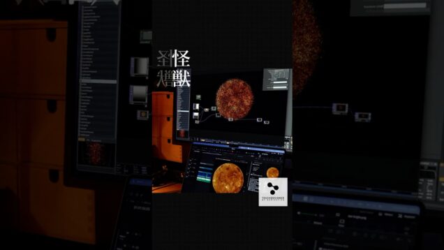 チ。の世界観で怪獣の映像をTouchDesignerで作ってみた。　#shorts