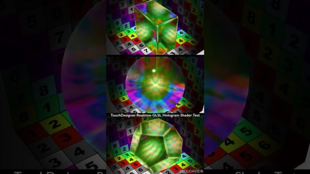 Working on a hologram GLSL shader in TouchDesigner – this is realtime #touchdesigner #hologram